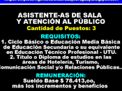 Asistente-as sala atención público