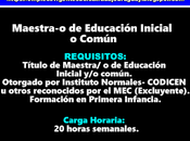 Maestra-o Educación Inicial Común