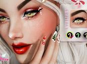 Sims Makeup: Christmas candy cane eyeliner EL04