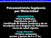 Psicomotricista Suplencia Maternidad