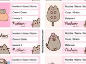 [+10] Etiquetas escolares PUSHEEN GRATIS para editar imprimir!