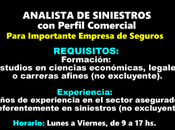 ANALISTA SINIESTROS para Importante Empresa Seguros
