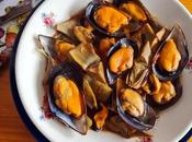 Mejillones alcachofas