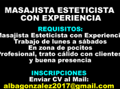 Masajista esteticista experiencia