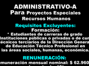 ADMINISTRATIVO-A Para Proyectos Especiales Recursos Humanos