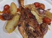 Paletilla cordero verduras asada horno