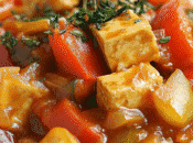 Curry Verduras Temporada Tofu Tempeh Arroz Integral