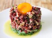 Tartar cecina wakame yema curada, mejor receta para disfrutar aperitivo