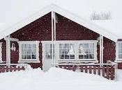 Cabanas rusticas nieve escandinava