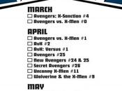 Avengers X-Men checklist