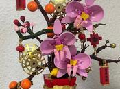 Ruyi caqui orquídeas flores durazno