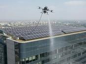 Innovación aérea Galvañ Lacados; limpieza fachadas placas solares drones