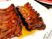 Costillas freidora aire salsa barbacoa miel