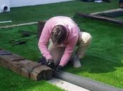 Colocación césped artificial estándares medibles; instaladores Albergrass elevan acabado