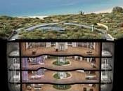 arquitectura subterránea techo verde vistas océano 2025