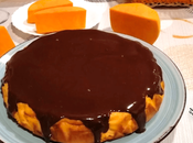 Tarta queso calabaza cobertura chocolate