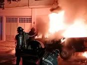 Camioneta agente estatal incendiada Altavista; investigan ataque directo