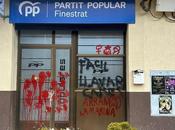 Atacan pintadas sede Finestrat, localidad alcalde Pérez Llorca