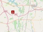 colisión vehículos Tébar deja heridos trasladados hospital queda abierta tráfico